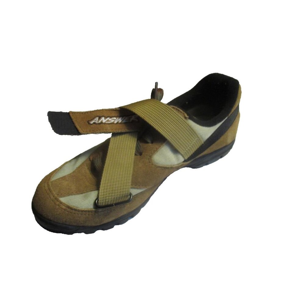 *Vintage Answer Mountain Bike Shoes Tan Suede Mesh w Adjustable Straps
